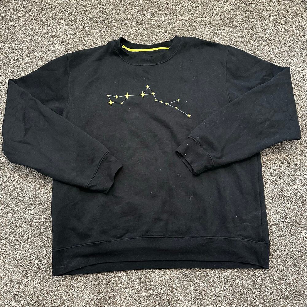 SNAPCHAT COMPANY Women's Constellation Sweatshirt Size XL In Black